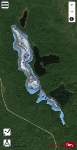 Pine Lake Kenning depth contour Map - i-Boating App - Satellite