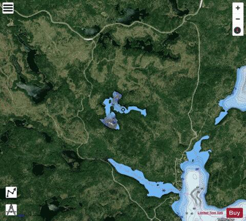 Poleline Lake depth contour Map - i-Boating App - Satellite
