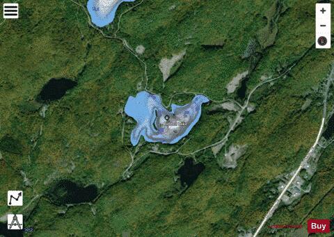 Riddell Lake depth contour Map - i-Boating App - Satellite