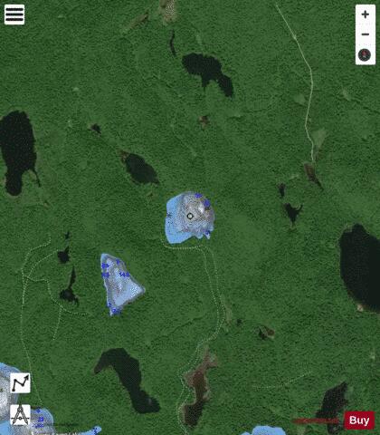 Rocky Lake, Proudfoot depth contour Map - i-Boating App - Satellite