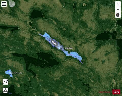 Rolufs Lake depth contour Map - i-Boating App - Satellite