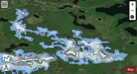Rudge Lake depth contour Map - i-Boating App - Satellite