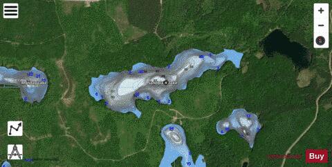 Sandplain Lake depth contour Map - i-Boating App - Satellite