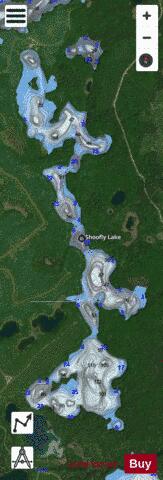 Shoofly Lake depth contour Map - i-Boating App - Satellite