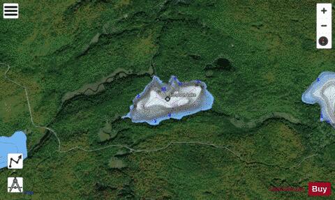 Simpson Lake depth contour Map - i-Boating App - Satellite