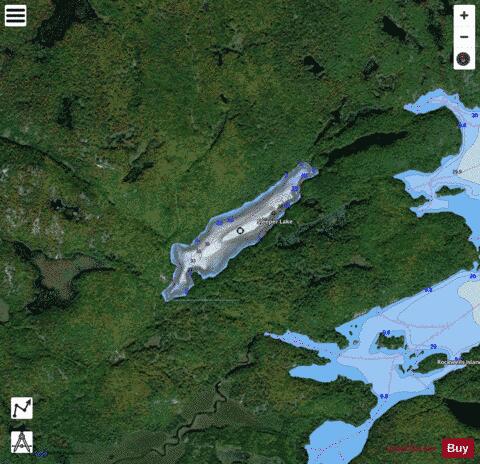 Sleeper Green Lake depth contour Map - i-Boating App - Satellite