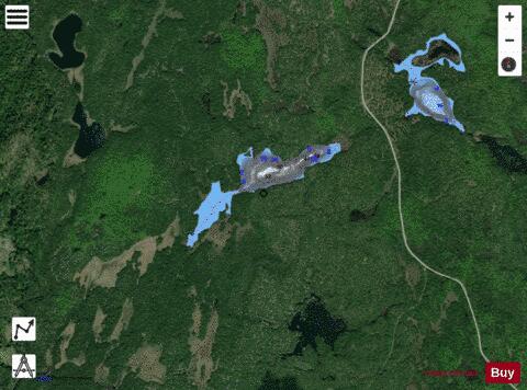 Sophies Lake Burleigh depth contour Map - i-Boating App - Satellite