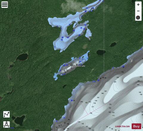 Souliere Lake depth contour Map - i-Boating App - Satellite