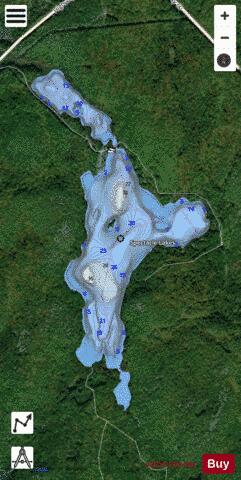 Spectacle Lakes depth contour Map - i-Boating App - Satellite