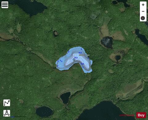 Stalker Lake depth contour Map - i-Boating App - Satellite