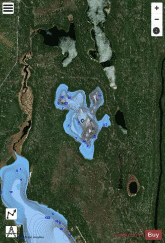Star Lake Alexandra depth contour Map - i-Boating App - Satellite