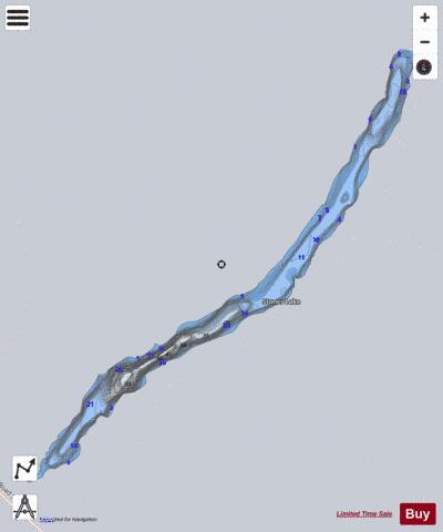 Stones Lake depth contour Map - i-Boating App - Satellite