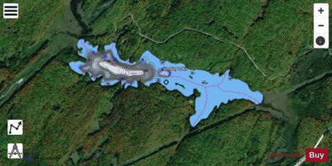 Sunday Lake depth contour Map - i-Boating App - Satellite