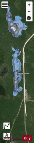 Susanne Lake depth contour Map - i-Boating App - Satellite