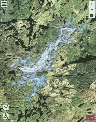 Sydney Lake depth contour Map - i-Boating App - Satellite