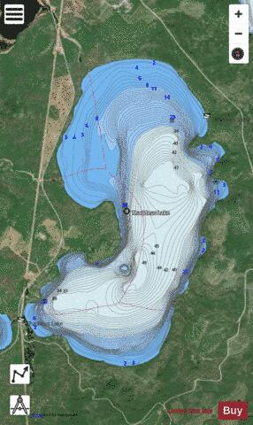 Thaddeus Lake depth contour Map - i-Boating App - Satellite