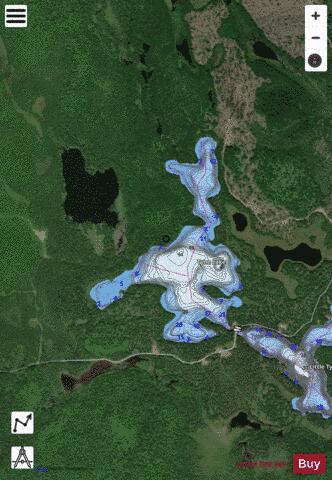 Tyne Lake depth contour Map - i-Boating App - Satellite