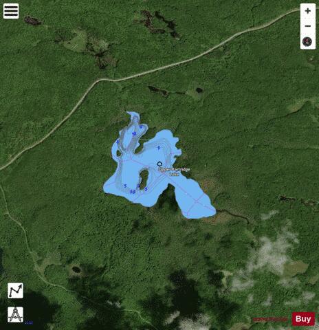 Upper Partridge Lake depth contour Map - i-Boating App - Satellite