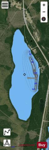 Wade Lake depth contour Map - i-Boating App - Satellite