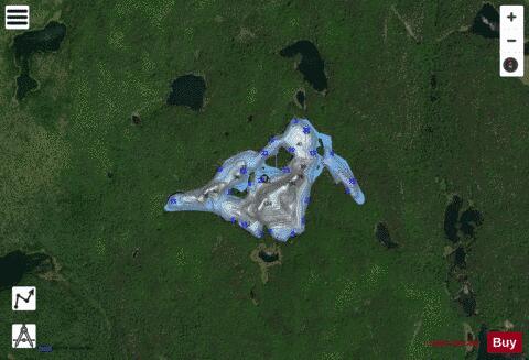 Weasel Lake Valin depth contour Map - i-Boating App - Satellite