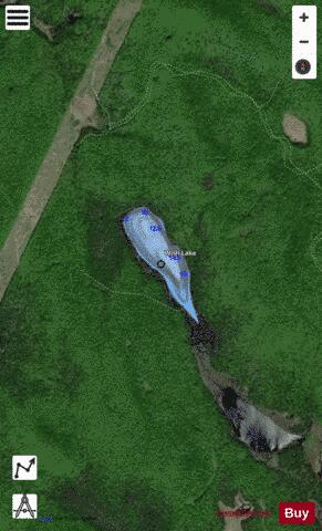 Wish Lake depth contour Map - i-Boating App - Satellite
