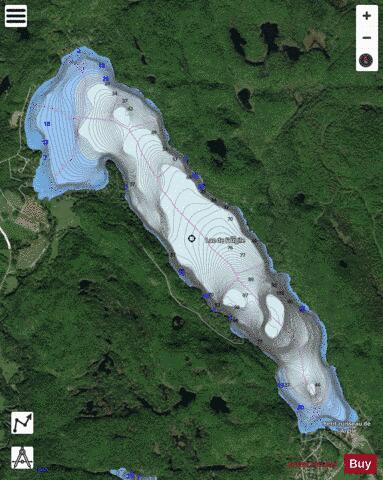 Argile Lac De L depth contour Map - i-Boating App - Satellite