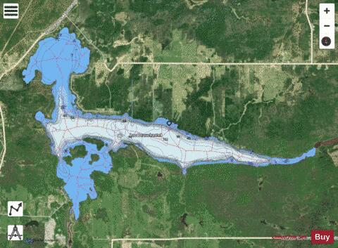 Beauchastel Lac depth contour Map - i-Boating App - Satellite