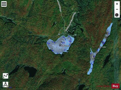 Lac Belanger depth contour Map - i-Boating App - Satellite