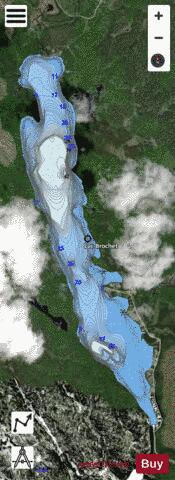 Lac Proulx / Lac Brochet depth contour Map - i-Boating App - Satellite