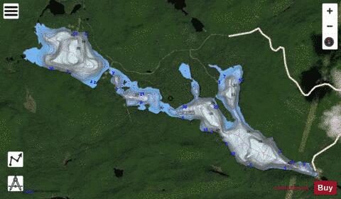 Brule Lac depth contour Map - i-Boating App - Satellite