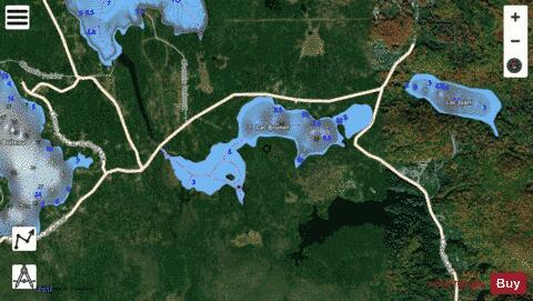 Brunet Lac depth contour Map - i-Boating App - Satellite