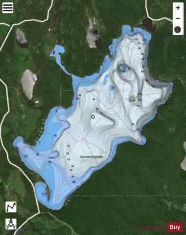Lac Aux Canards depth contour Map - i-Boating App - Satellite