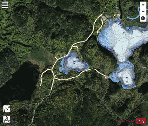 Cinq Cents Lac D depth contour Map - i-Boating App - Satellite