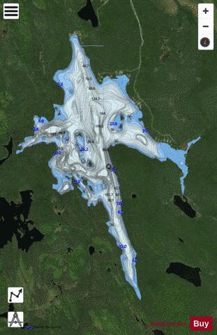 Lac Carignan / Clair depth contour Map - i-Boating App - Satellite
