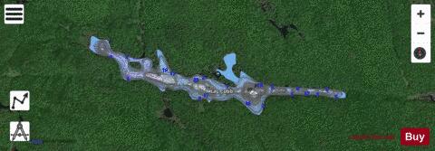 Cobb Lac depth contour Map - i-Boating App - Satellite