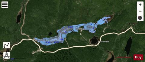 Coq Lac Du depth contour Map - i-Boating App - Satellite