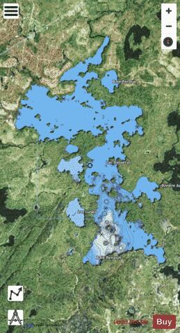 Dasserat Lac depth contour Map - i-Boating App - Satellite