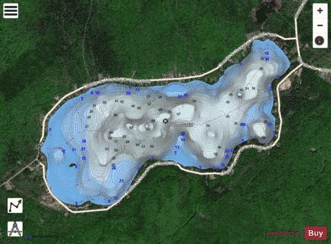 David Lac depth contour Map - i-Boating App - Satellite