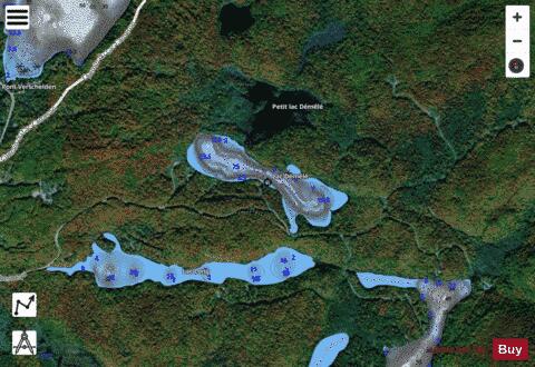 Demele Lac depth contour Map - i-Boating App - Satellite