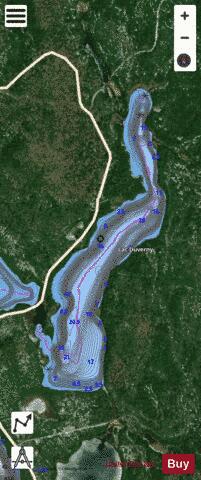 Duverny Lac depth contour Map - i-Boating App - Satellite