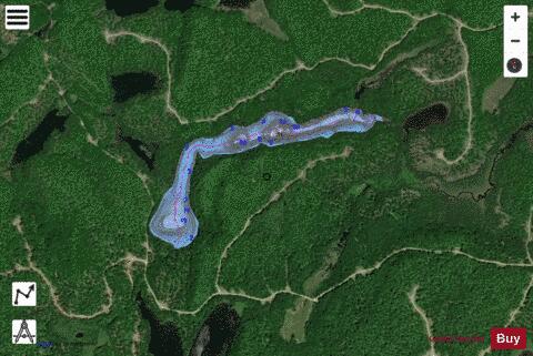 Guy Lac depth contour Map - i-Boating App - Satellite
