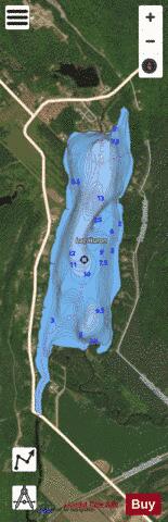 Huron Lac/ Lac Perron depth contour Map - i-Boating App - Satellite