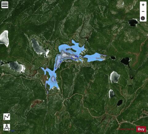 Ilets Lac Des depth contour Map - i-Boating App - Satellite