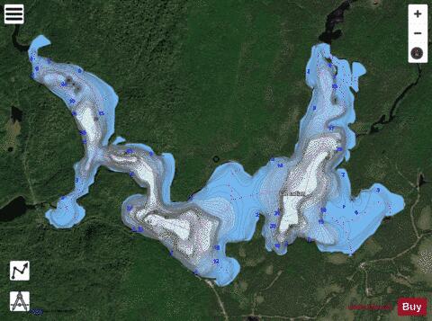 Indian Lac depth contour Map - i-Boating App - Satellite