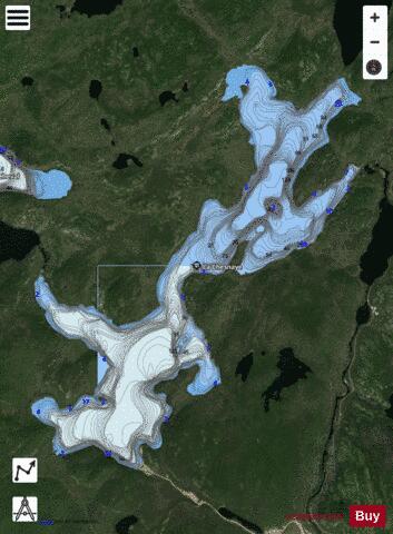 La Chesnaye Lac depth contour Map - i-Boating App - Satellite