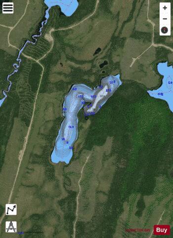 Lac B 0890 depth contour Map - i-Boating App - Satellite