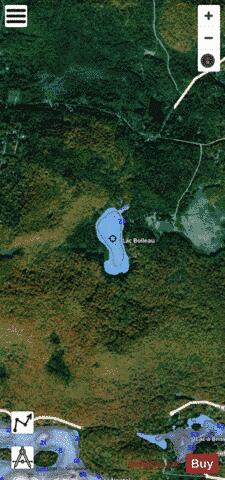 Lac Boileau depth contour Map - i-Boating App - Satellite