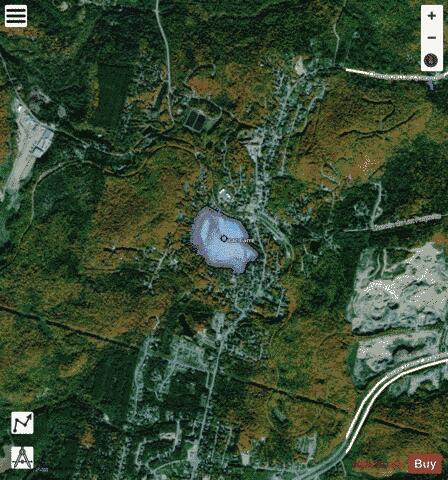 Lac Carr depth contour Map - i-Boating App - Satellite