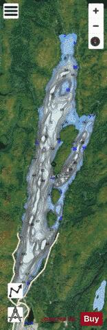 Lac Chaud depth contour Map - i-Boating App - Satellite