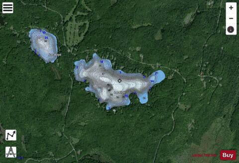 Lac Clair C depth contour Map - i-Boating App - Satellite